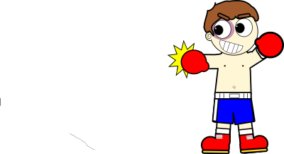 Cartoon boxer man clipart