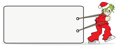 Cartoon Boy Pulling Sign clipart