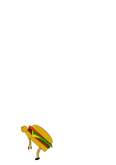 Cartoon burger clipart