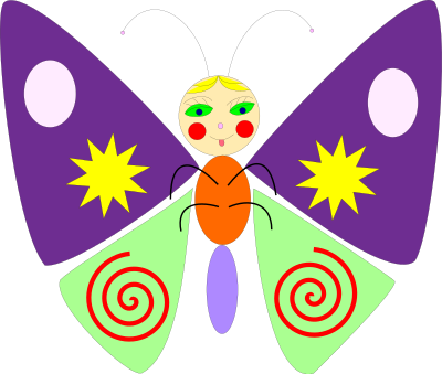Cartoon butterfly clipart