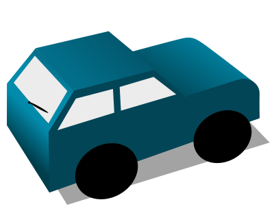 Cartoon car back clipart