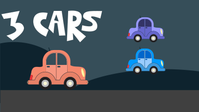 Cartoon car landscape remix 3 Color variations clipart