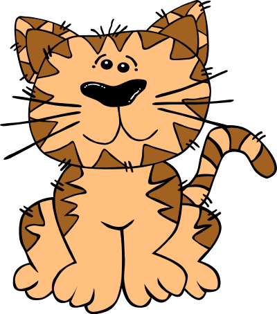 Cartoon Cat Sitting clipart