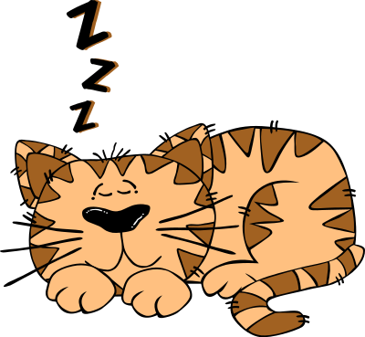 Cartoon Cat Sleeping clipart
