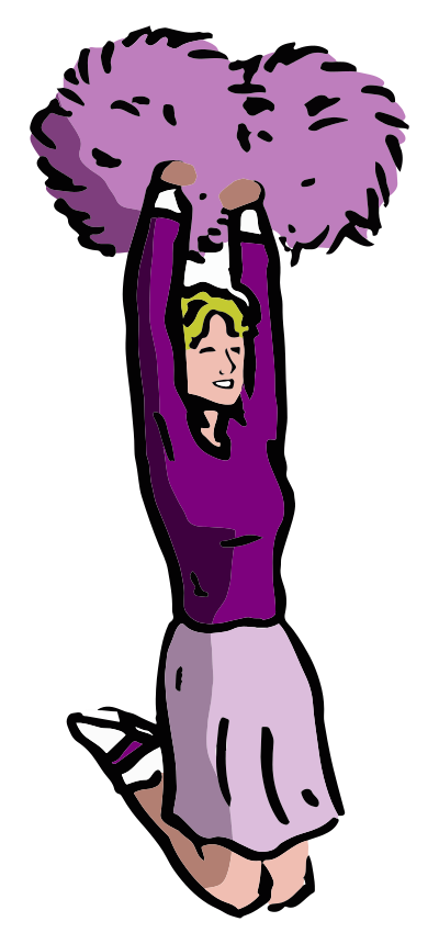 Cartoon Cheerleader 2 clipart