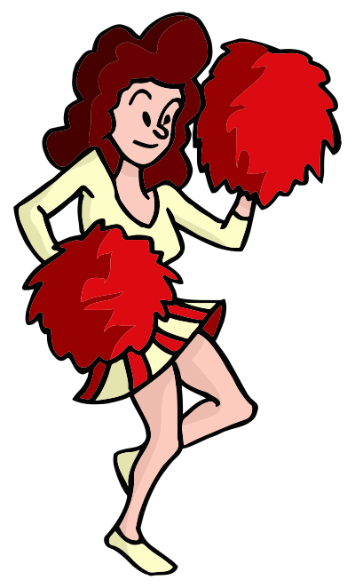 Cartoon Cheerleader 3 clipart