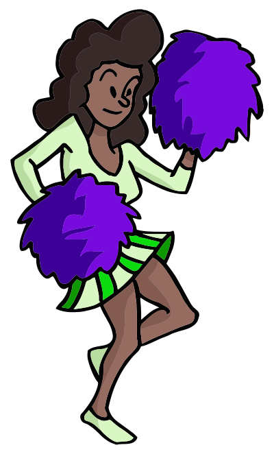 Cartoon Cheerleader 3 - Alt Remix clipart