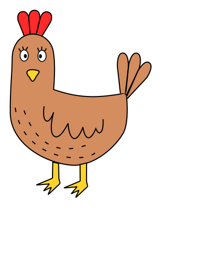 Cartoon chicken clipart