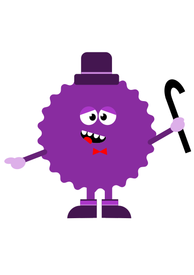 Cartoon circle monster clipart