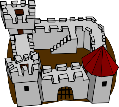 Cartoon Comic Fort Fortress Stronghold Castle clipart