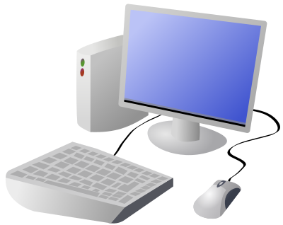 Cartoon Computer and Desktop clipart