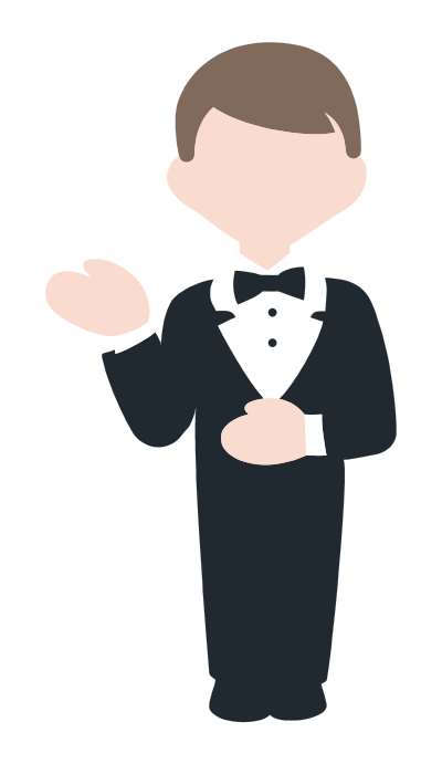 Cartoon Concierge clipart