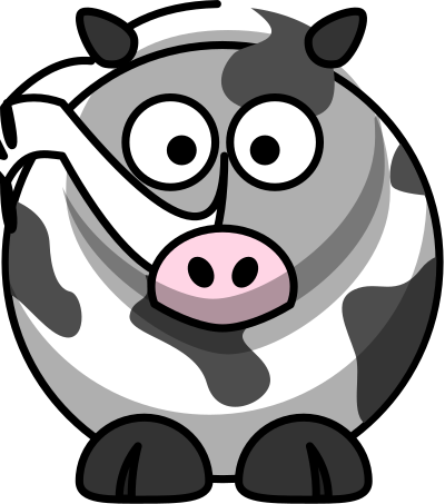Cartoon cow clipart