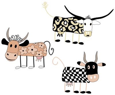 Cartoon Cows clipart