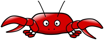 Cartoon crab clipart