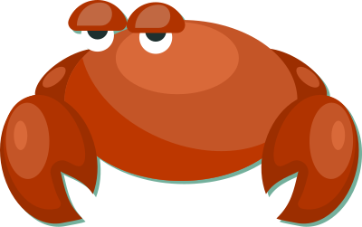 Cartoon crab clipart