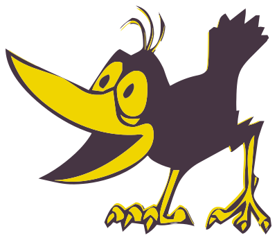 Cartoon Crow clipart