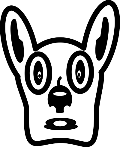 Cartoon Dog Face clipart