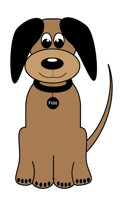 Cartoon Dog Fido clipart