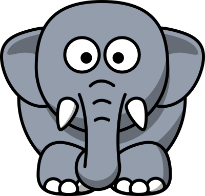 Cartoon elephant clipart