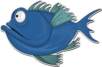 Cartoon fish 2 clipart