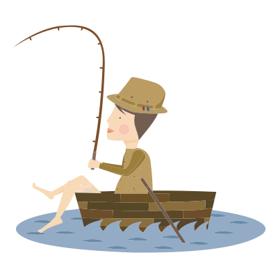 Cartoon Fisherman clipart