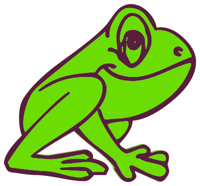 Cartoon Frog Profile clipart