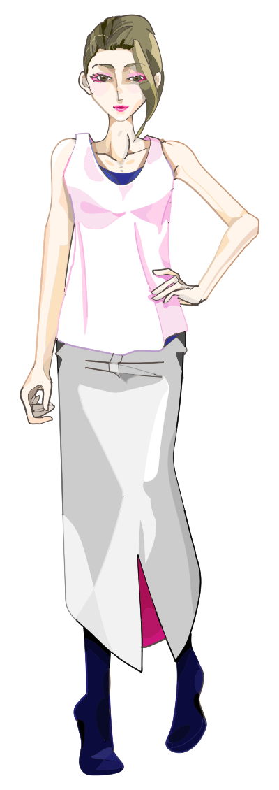 Cartoon Girl Illustration clipart