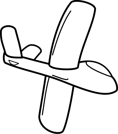 Cartoon glider bottom side clipart