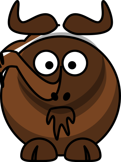 Cartoon gnu clipart