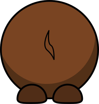 Cartoon Gnu Back clipart
