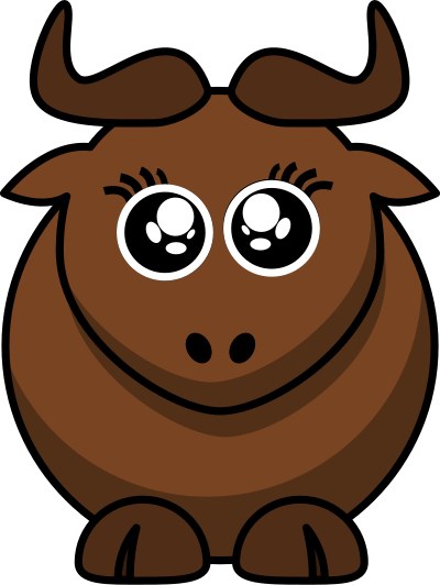 Cartoon Gnu Eyes2 clipart