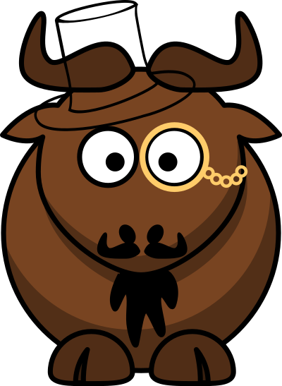 Cartoon Gnu Fancy clipart