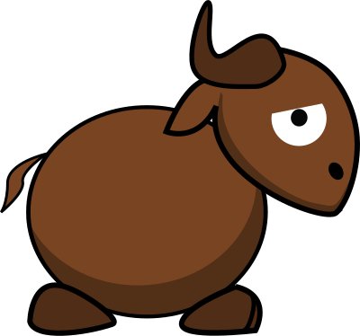 Cartoon Gnu Side clipart