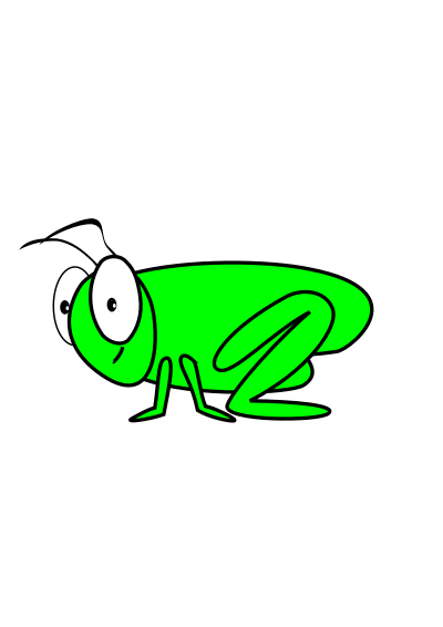 Cartoon grasshopper clipart