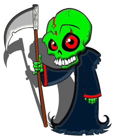 Cartoon Grim Reaper clipart