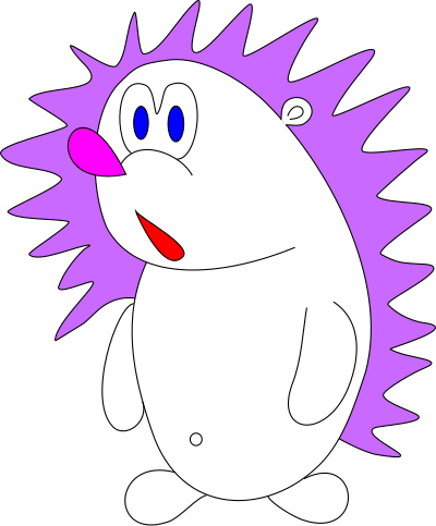 Cartoon hedgehog clipart