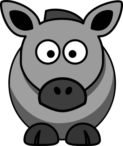 Cartoon Horse Grey clipart
