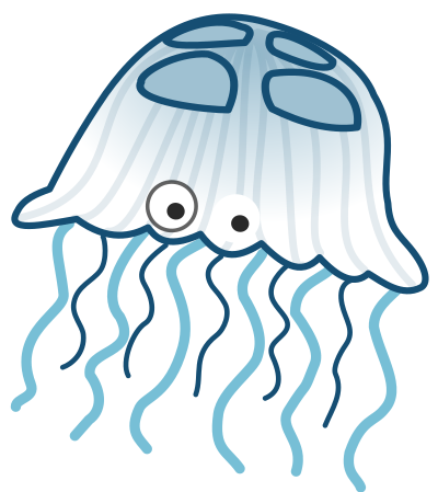 Cartoon jellyfish clipart