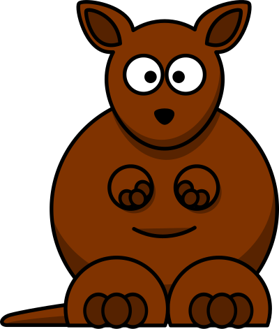 Cartoon kangaroo clipart