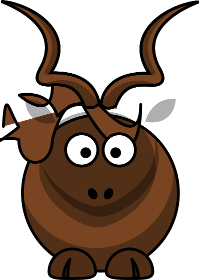 Cartoon kudu clipart