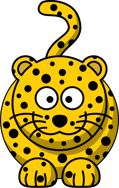 Cartoon leopard clipart