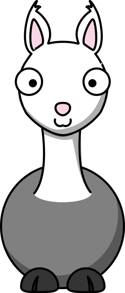 Cartoon llama clipart