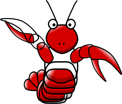 Cartoon lobster clipart