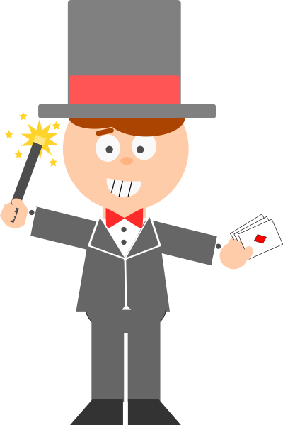 Cartoon magician clipart