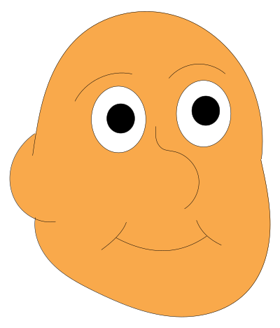 Cartoon Man's Head clipart