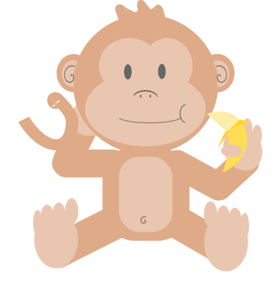 Cartoon monkey without background clipart