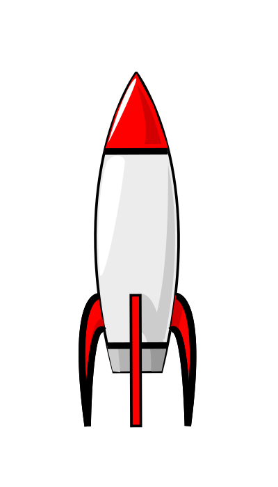 Cartoon Moon Rocket Remix 3 clipart