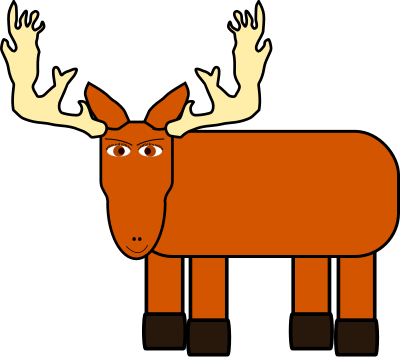 Cartoon moose remix clipart