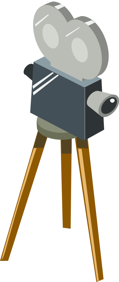 Cartoon movie camera clipart